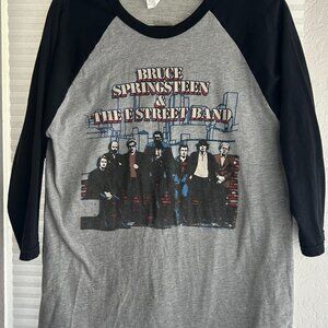Bruce Springsteen "The River Tour '16" Rare 3/4 sleeve jersey 2-sided Size L